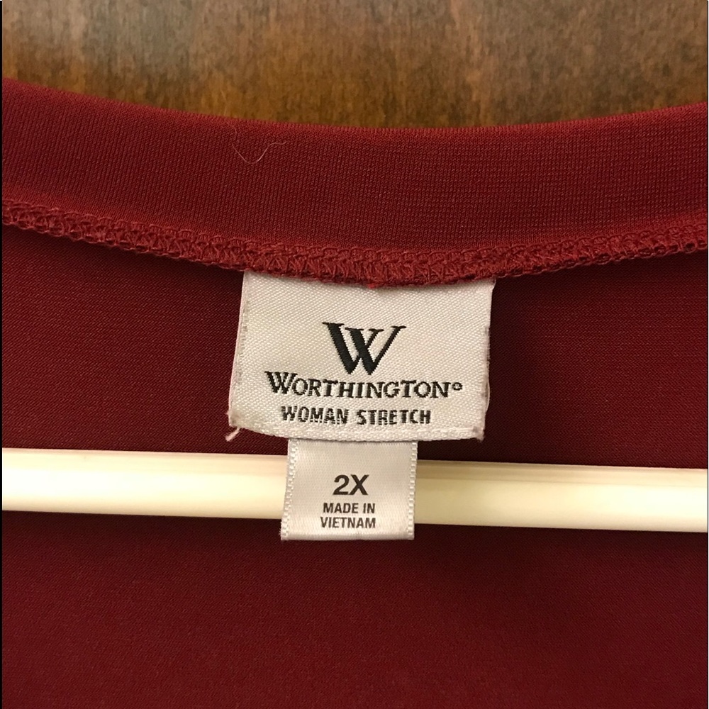 Crew neck dark red shirt - Picture 5 of 5